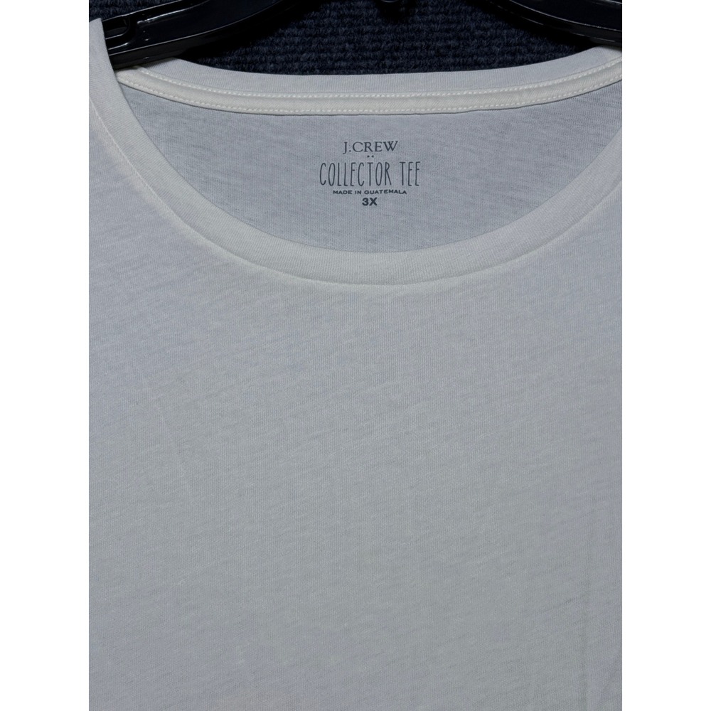 J.Crew Collector Tee Women 3X White Excellent Short Sleeve Cotton Crew Neck - Picture 3 of 6
